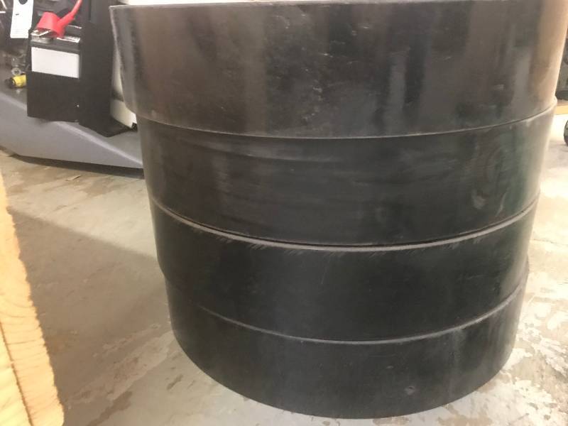 SET OF 4 HARD RUBBER WHEELS