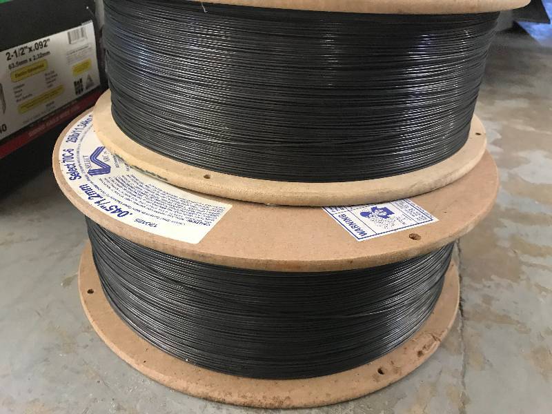 LOT OF COIL NAILS AND HARDWARE WIRE