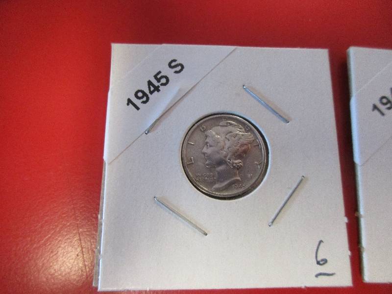 1945-S and 1945-D UNC Mercury Dimes