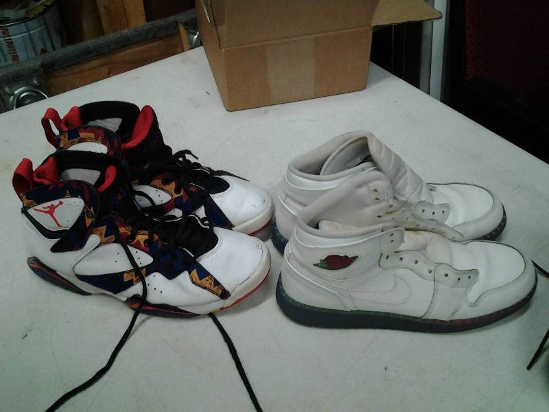 2-Pair Air Jordan Sneakers Size 7-12 & 8
