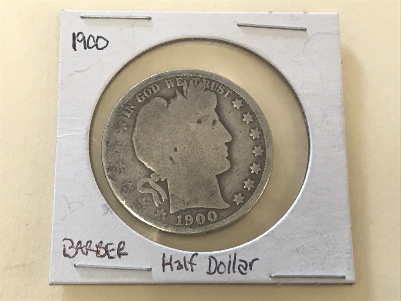 1900 Silver Barber Half Dollar ...