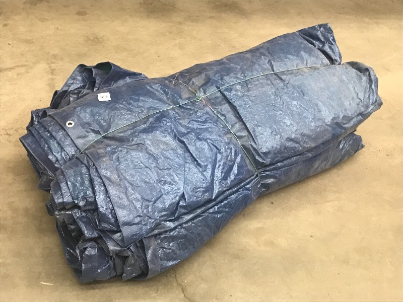 lot 12 image: Very Large Poly Tarp, 30x50 ...