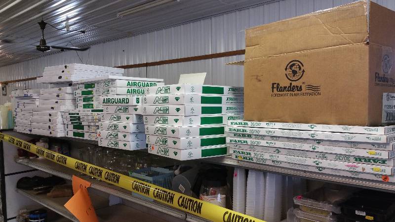 lot 18 image: Large Group of Air Filters, Various Sizes