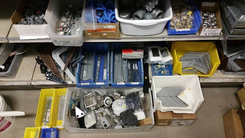 lot 36 image: Brackets, Stainless Steel Elbows, Electrical, etc.