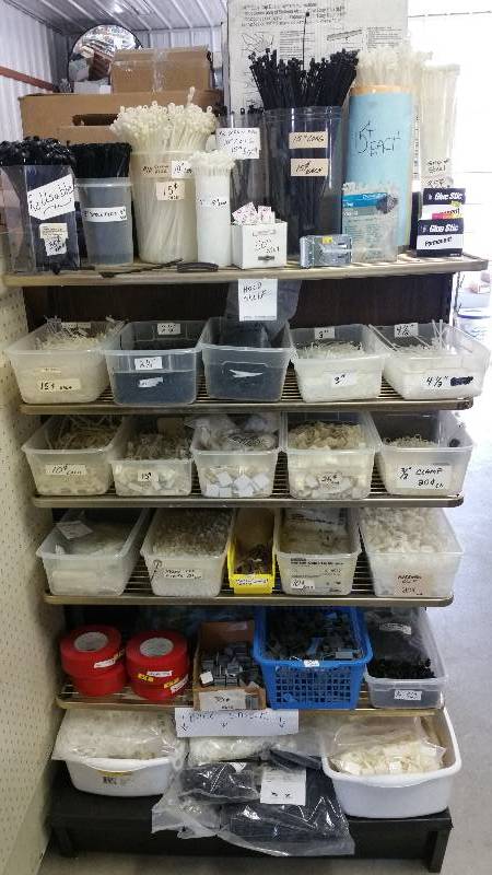 lot 41 image: Tie Downs, Clamps, Mounts, PVC Tape, Misc, etc.