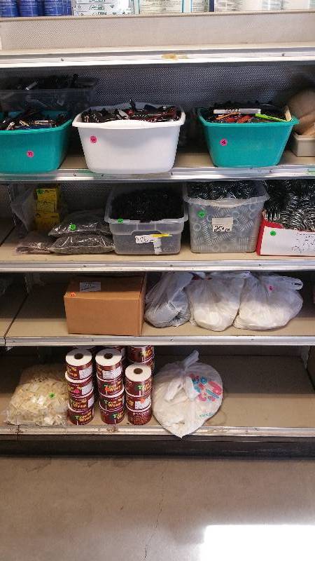 lot 43 image: Tons of Wine Cork Screws, Compression Springs, Tree Wrap, Misc., etc.