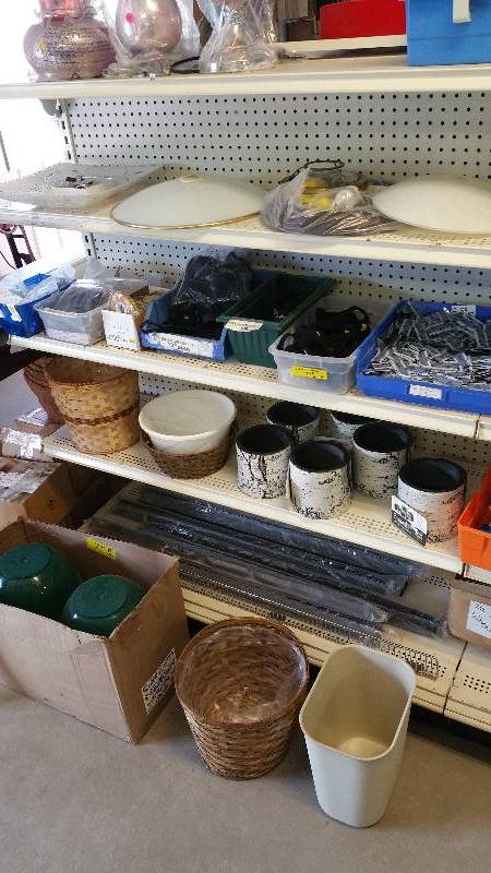 lot 46 image: Light Shades, Straps, Planters, Waste Cans, Misc, etc.
