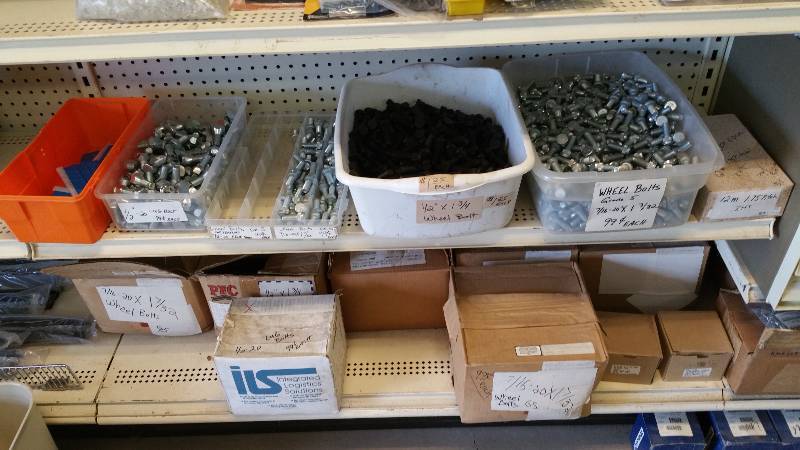 lot 48 image: Large Group of Wheel Bolts, Lug Bolts, Cotter Pins, etc.