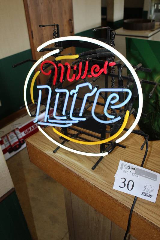 lot 30 image: Enhance America Miller Light 18in. Neon Sign