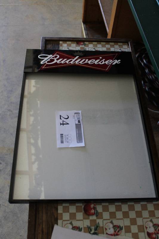 lot 24 image: Budweiser Light License Holder