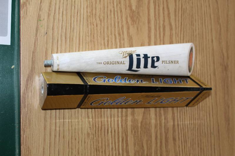 lot 27 image: Lot of (2) Beer Taps - Miller Lite Pilsner, Michelob Golden Light Draft