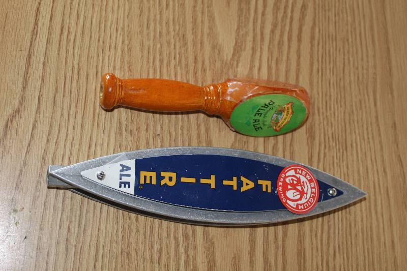 lot 28 image: Lot of (2) Beer Taps - Summit Pale Ale, New Belgium Fat Tire Ale
