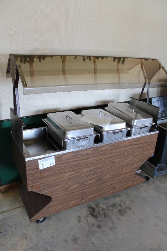 lot 5 image: Commercial Food Serving Table w Canopy