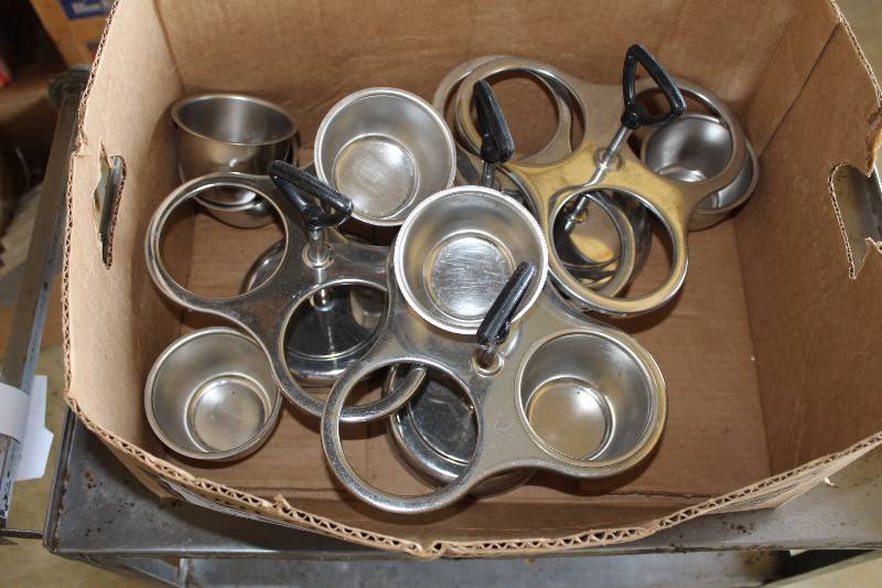 lot 77 image: Lot of (4) Commercial Stainless Steel Condiment Servers