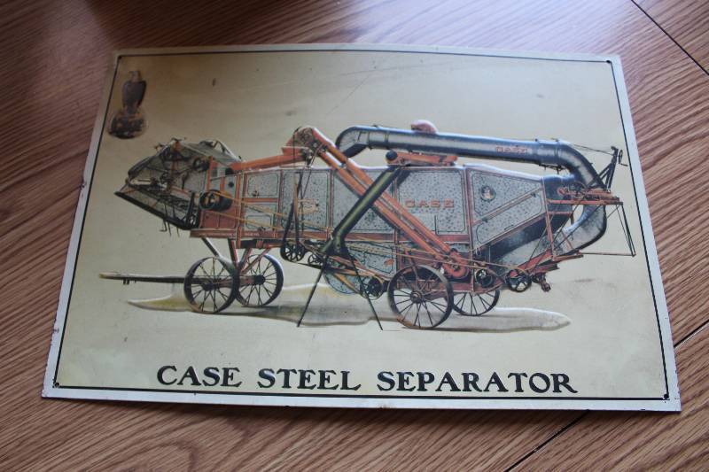 lot 99 image: Case Steel Separator Metal Sign