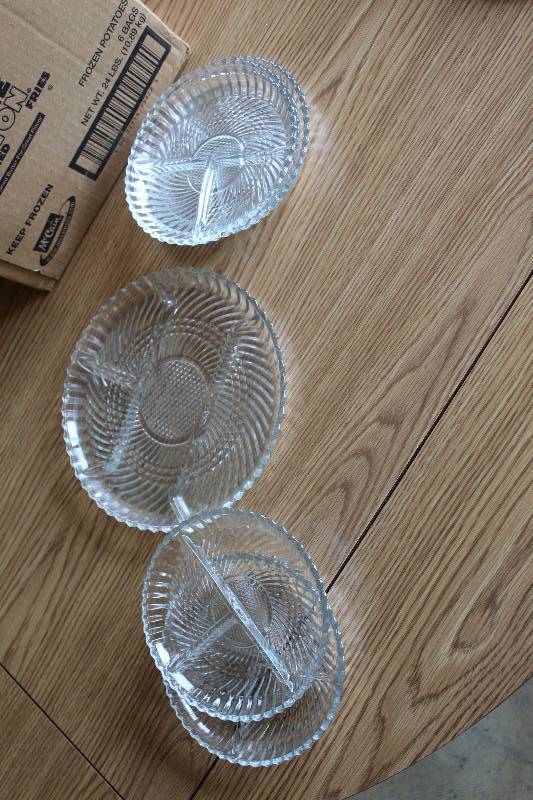 lot 114 image: Lot of (12) Glass Serving Trays