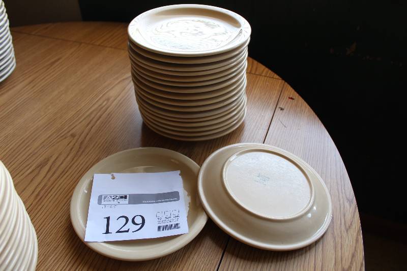 lot 129 image: Lot of (18) Buffalo China Caf 8.5in. Plates