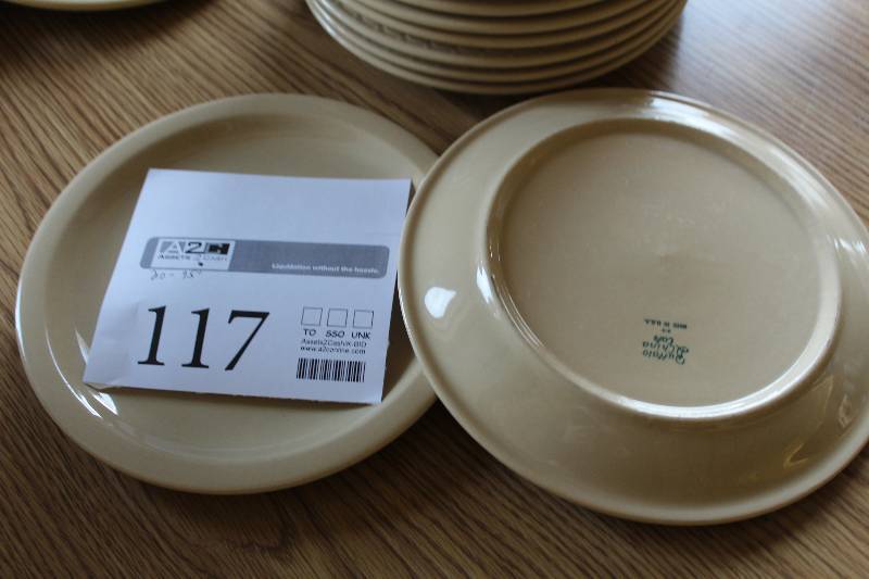 lot 117 image: Lot of (20) Buffalo China Caf 9.5in. Plates