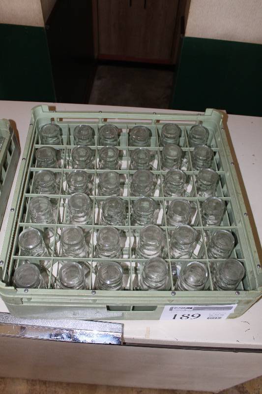 lot 189 image: Lot of (36) Glasses w Wash Tray