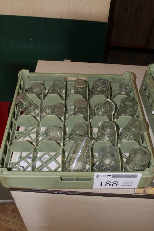 lot 188 image: Lot of (16) Glasses w Wash Tray