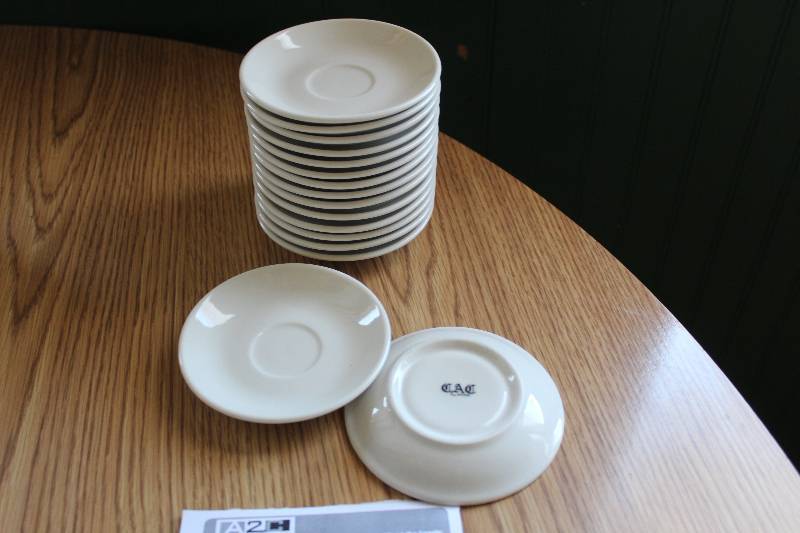 lot 147 image: Lot of (15) CAC China 4in. Saucers