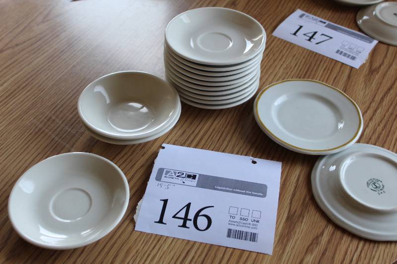 lot 146 image: Lot of (15) Homer Laughlin China 5in. Saucers