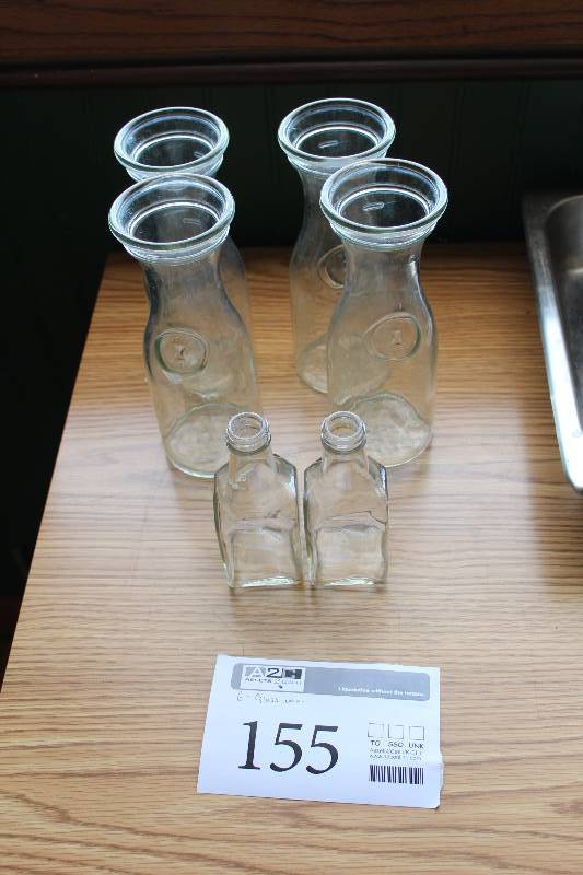 lot 155 image: Lot of (6) Glass Carafes