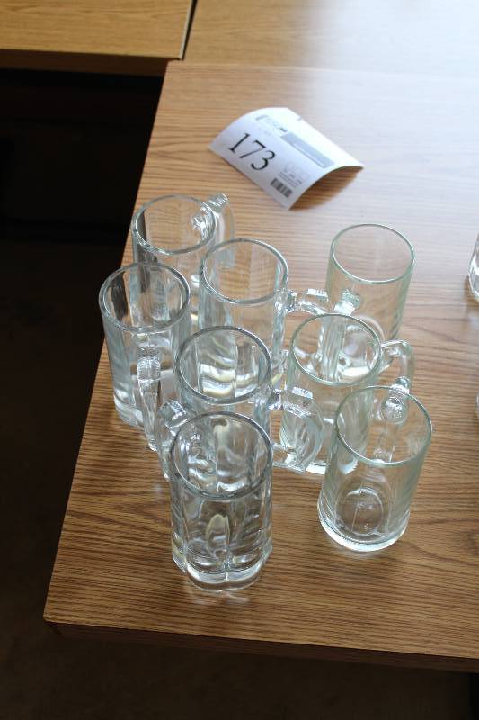 lot 173 image: Lot of (8) Glass Mugs