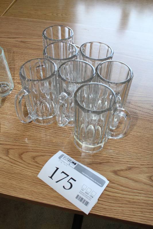 lot 175 image: Lot of (7) Glass Mugs