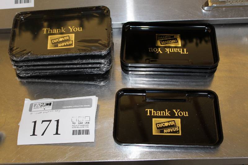 lot 171 image: Lot of (10) Plastic Credit Payment Trays