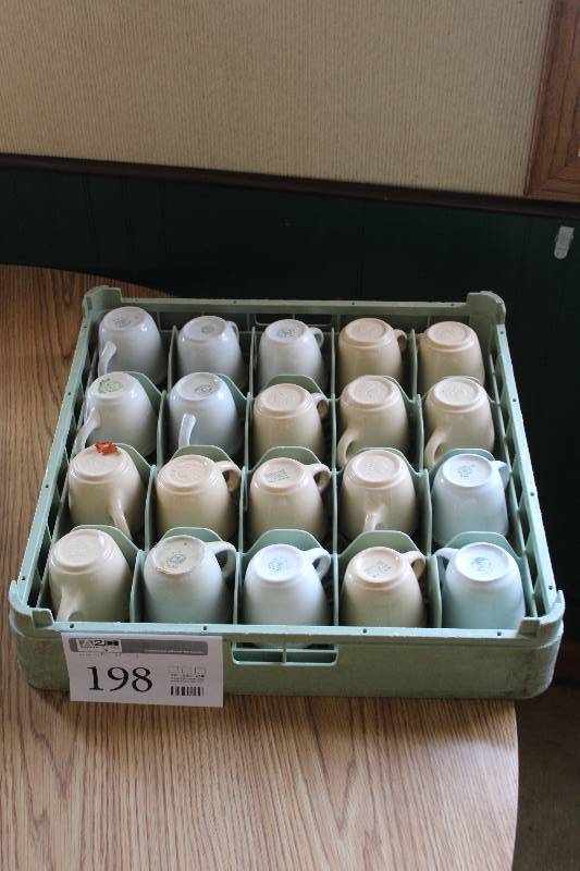 lot 198 image: Lot of (25) Coffee Cups w Wash Tray