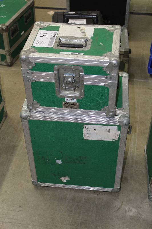 lot 16 image: Lot of (5) Including (1) Sanyo ProxtraX Multiverse Projector, (2) Lenses and (2) Rolling Road Cases