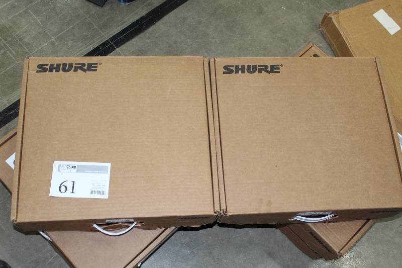 lot 61 image: Lot of (2) Shure ULXS4 Microphone Systems