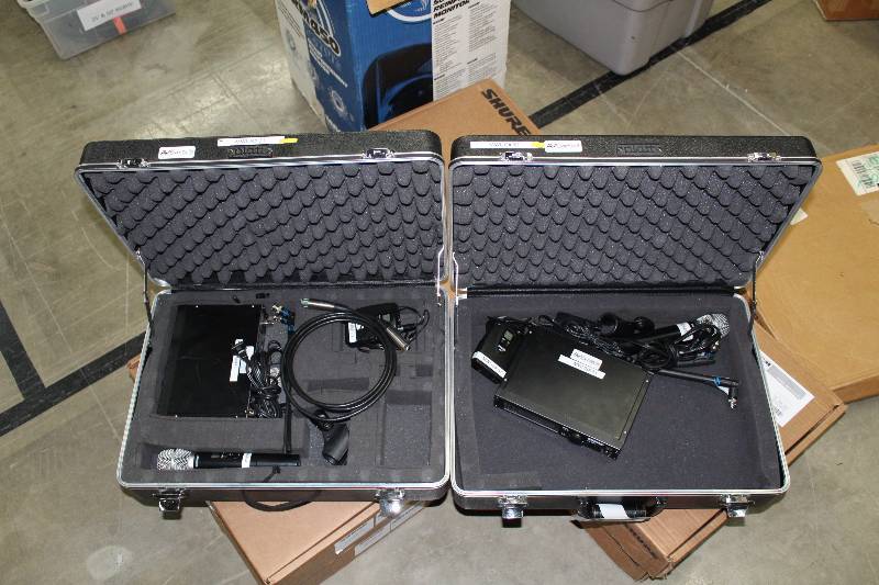 lot 84 image: Lot of (2) Shure ULXP4 Microphone Sets w Cases