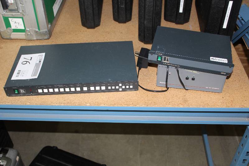 lot 76 image: Lot of (3) Electronics - Kramer Tools Presentation SwitcherScaler, Kramer Tools 13 VGA Distributor VP-3, Extron SW2 VGA Autoswitch