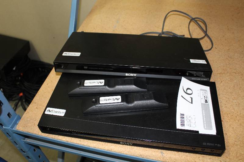 lot 97 image: Lot of (2) Sony Progressive Scan DVD Players w Remote Controls