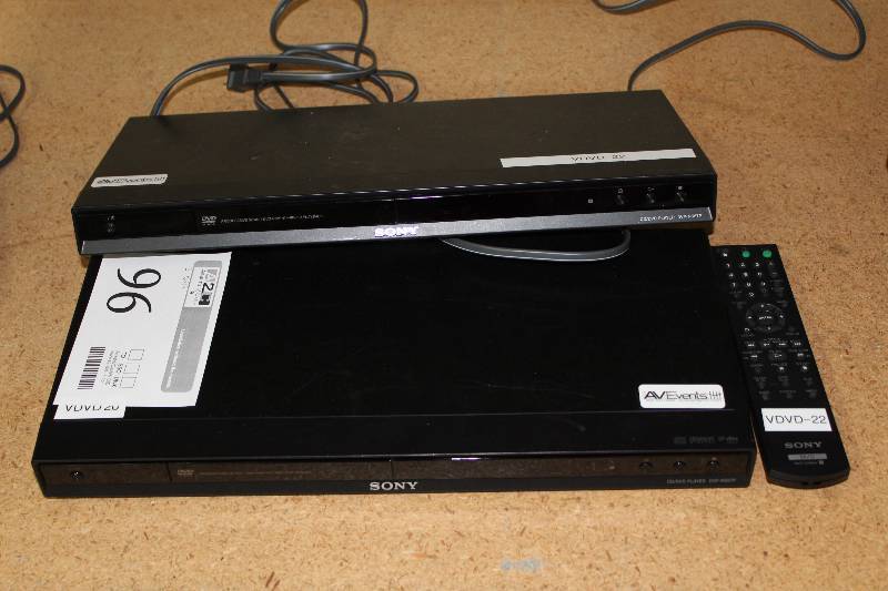 lot 96 image: Lot of (2) Sony Progressive Scan DVD Players w Remote Controls
