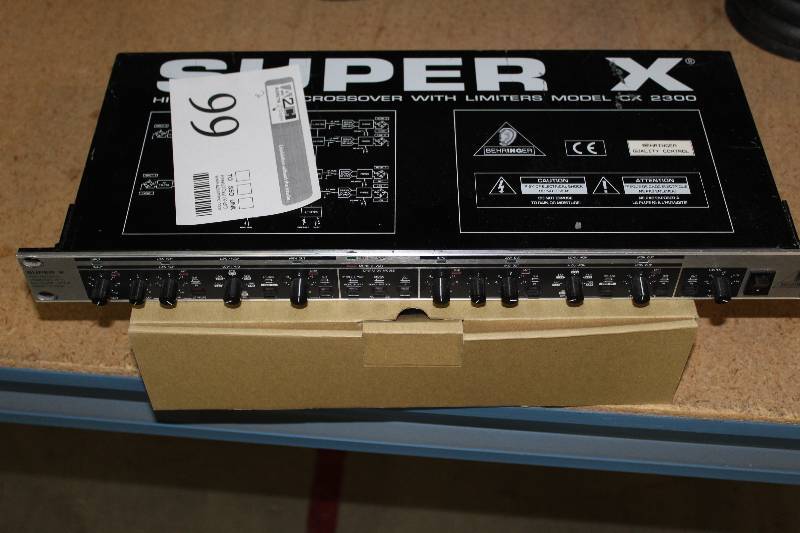 lot 99 image: Lot of (2) Electronics - Super X High Precision Crossover w Limiters CX 2300, Audio Technica Professional UHF Wireless Antenna In Box