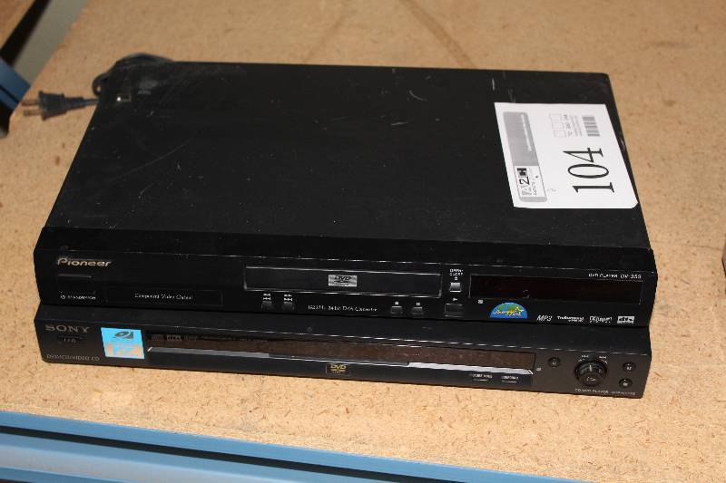 lot 104 image: Lot of (2) Electronics - Pioneer DV-353 DVD Player, Sony DVP-NS326 CDDVD Player