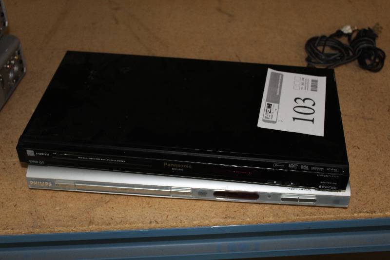 lot 103 image: Lot of (2) Electronics - Panasonic DVD-S53 DVDCD Player, Philips DVP642 DVD Player