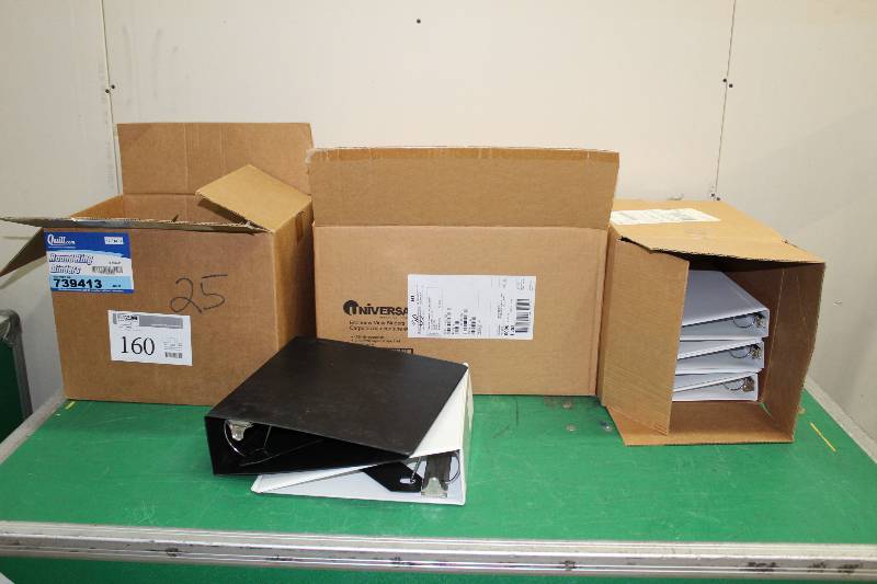 lot 160 image: Lot of (3) Boxes of 3-Ring Binders