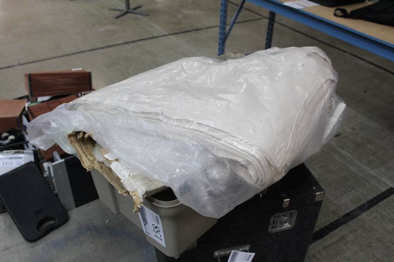 lot 158 image: Paint Supplies - Drop Cloth, Plastic, Rollers, Carpet Protector