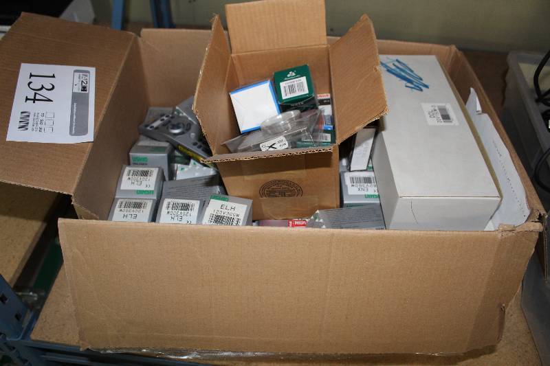 lot 134 image: Ushio Projector Lamps, remote control, And More