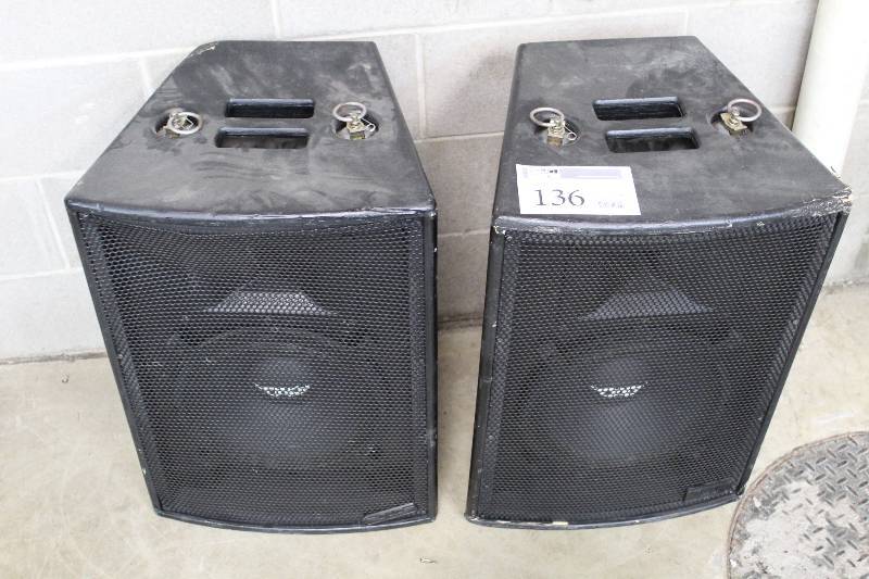 lot 136 image: Lot of (2) Hanging Speakers