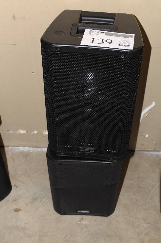 lot 139 image: Lot of (2) QSC M Series Commercial Audio Systems w Case