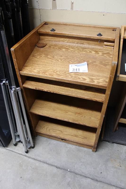 lot 241 image: Podium with 4-Shelves and Mic Base