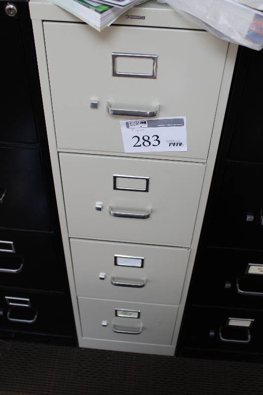 lot 283 image: 4-Drawer Metal File Cabinet