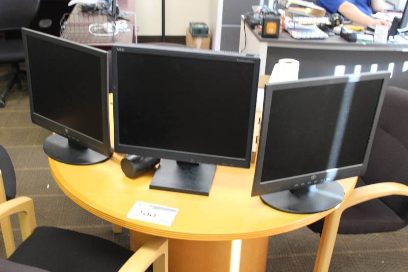 lot 299 image: Lot of (3) Computer Monitors - Westinghouse, NEC