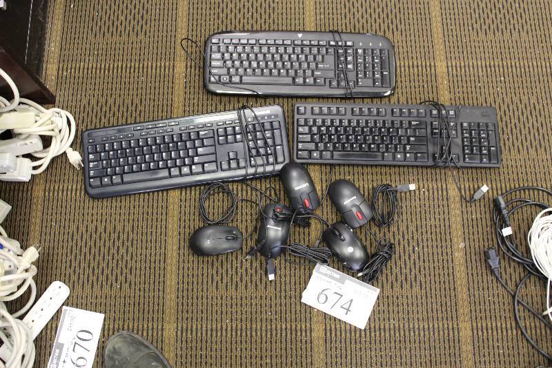 lot 674 image: Keyboards, Mice