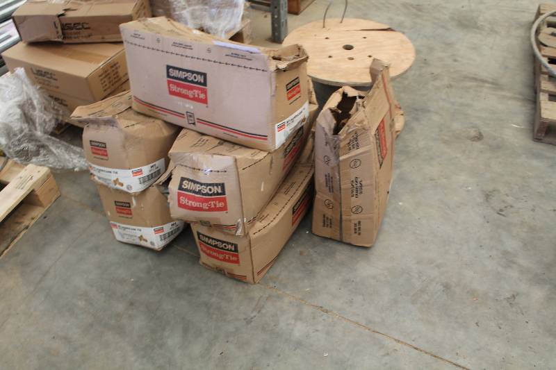 lot 813 image: Lot of (6) Boxes of Simpson Strong Tie H1 Hurricane Ties